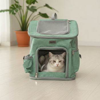 Sac de transport chien souple en tissu vert — photo 2