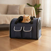 Sac à dos transport chats souple à passepoil blanc — photo 2