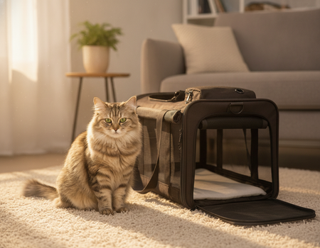 Sac de transport pour chat souple à double porte — photo 2