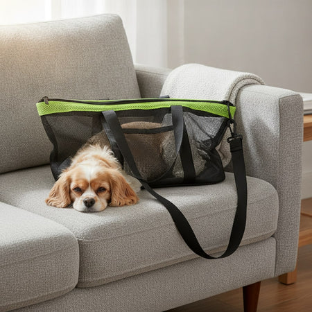 Sacoche pour chien en maille respirante avec bandoulière — photo 2