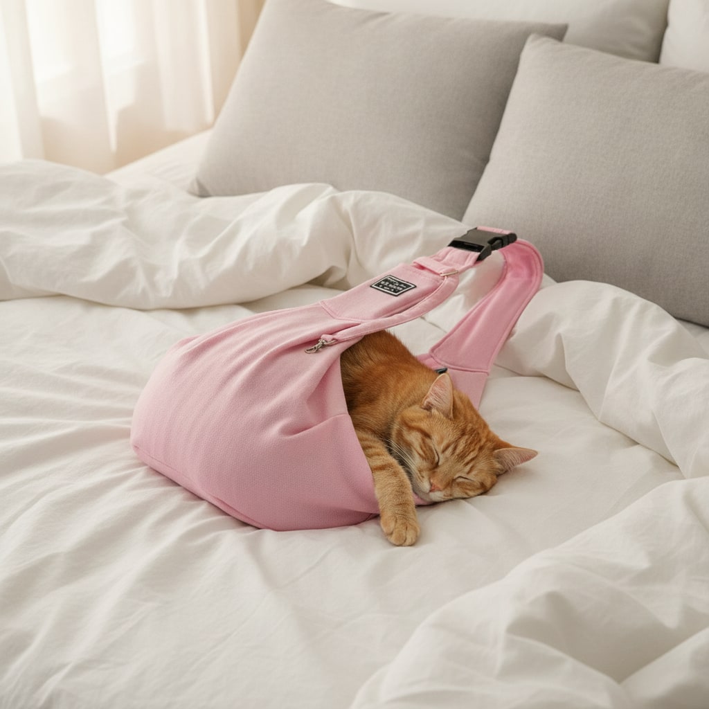 Sac ventral pour chat bandoulière rembourrée — photo 2