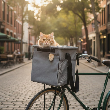 Sac transport vélo chat 4-en-1 pliable — photo 2