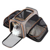 Caisse pour transport de chienextensible, coloris gris liseré orange