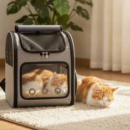 Sac porte-chat sac à dos à hublot transparent — photo 2