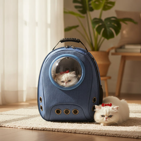Porte-chats sac à dos à hublot transparent — photo 2